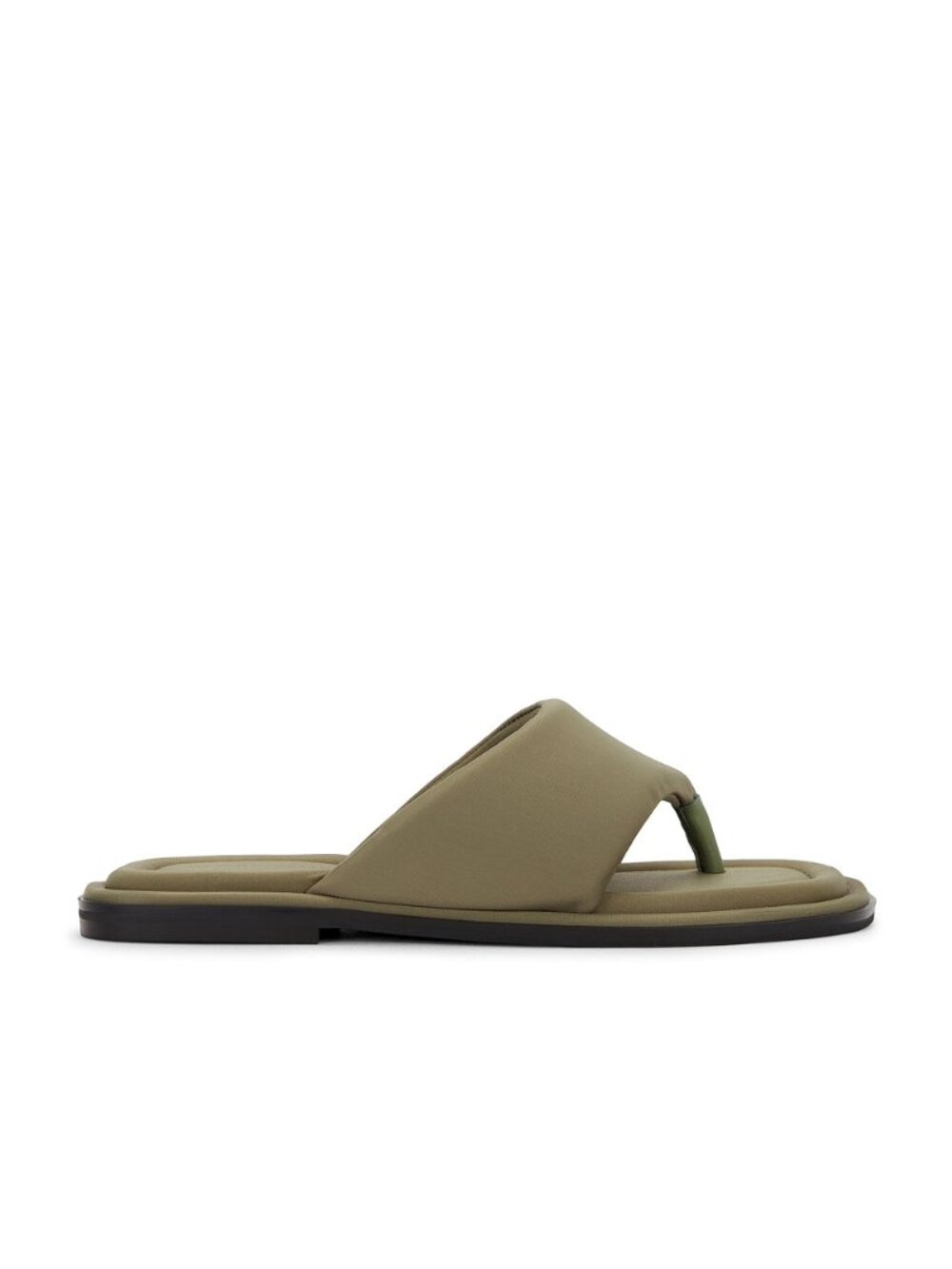INTENTIONALLY BLANK Seoul Sandal in Smoke green leather flip flop